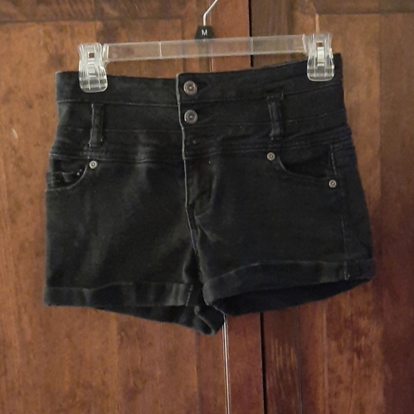 cute black jean shorts